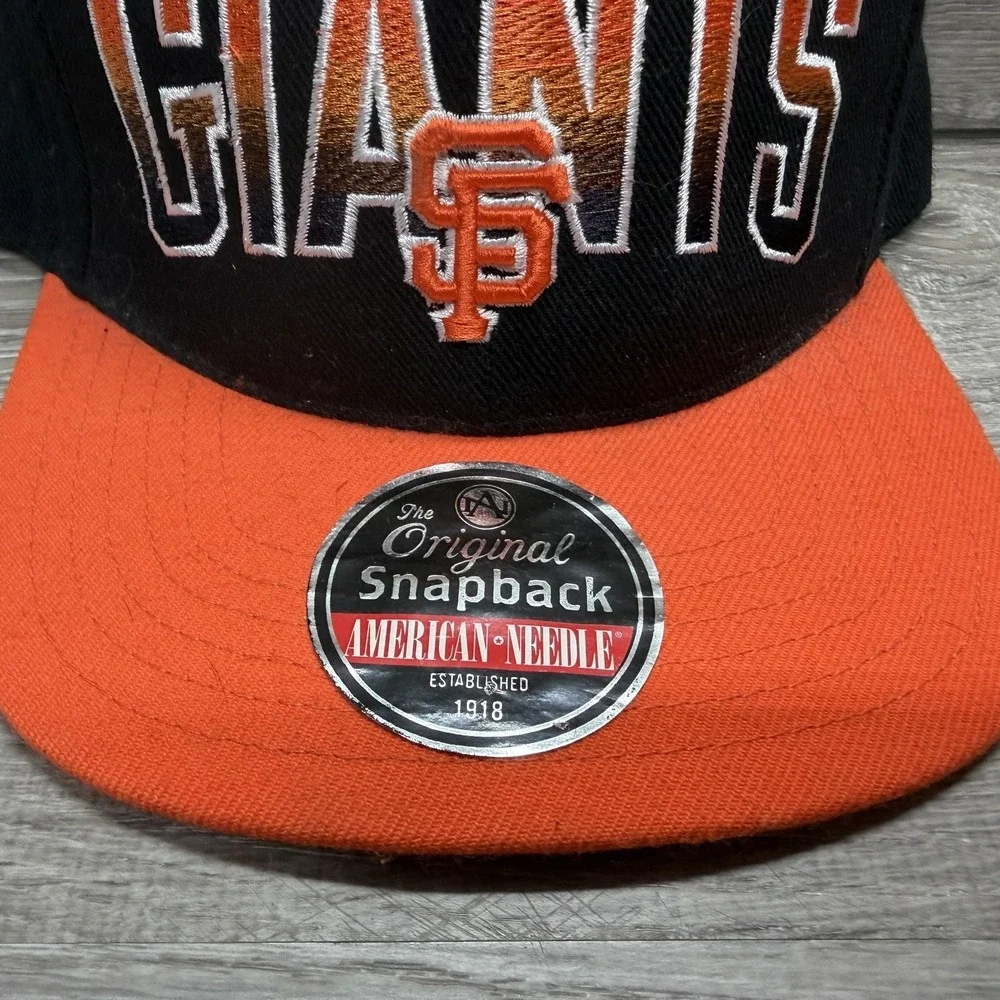 San Francisco Giants Hat Cap Snap Back Mens One Size Black MLB American Needle